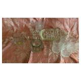 SNACK TRAY SET AND OTHER GLASSWARE