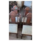 SET OF 4 ORNATE DINING CHAIRS