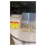 MAGIC TUFFOAM  WORM BAIT CARRIER AND 2 TACKLE