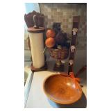 PAPER TOWEL HOLDER AND OTHER WOODEN KITCHEN DECOR