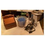 ELECTRIC COFFEE MAKER, RECIPE BOX AND MEASURING