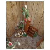 CANDLES AND HOLDERS, SHELVES, SOLID BRASS