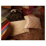 FULL SIZE QUILTED BEDSPREAD WITH RUFFLES ,  2