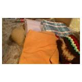 4 BLANKETS AND AFGHAN