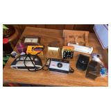 KODAK CAMERA, RADIO, CLOCKS MANICURE SET AND MISC