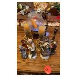 BRASS CANDLE STICK HOLDERS HOMCO FIGURINES,