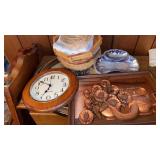 OVAL PICTURE, CLOCK, METAL PICTURE, BASKETS, TRAY