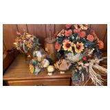 AUTUMN DECORATIONS , 2 BRASS BOWLS