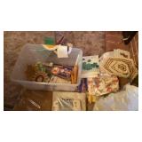 TOTE FULL OF FESTIVE DECORATIONS