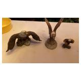 3 CERAMIC EAGLES