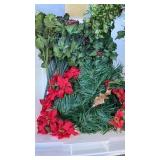 TOTE WITH MISSILTOE XMAS FLOWERS