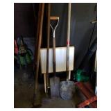 2 HOES, SPADE AND A SHOVEL