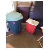 3 PLASTIC  TRASH CONTAINERS , 20  30