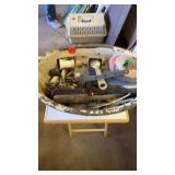 OVAL METAL PAN WITH GARAGE MISC