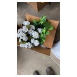 4 CONTAINERS OF FLOWERS