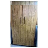 CLOTHING METAL CLOSET 62x 36 IN-18 IN DEEP