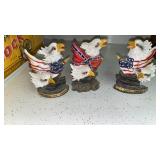 3 PATRIOTIC EAGLES-6 INCHES