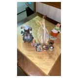 EAGLE AND OTHER FIGURINES AND WALL DUCK