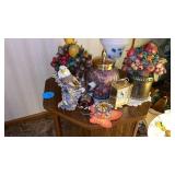 2 EAGLES, CLOCK -VASE, FLORAL IN BRASS AND