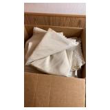 BOX OF CURTAINS   TABLE COVERING