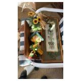 SHELF, SUNFLOWER DECOR PICTURE