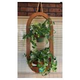 2 PLANT HANGING WOODEN