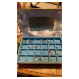 JEWELRY BOX WITH PIERCED EARRINGS
