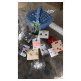 EARRINGS WITH A CERAMIC BASKET