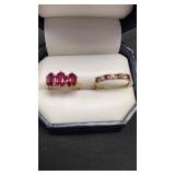 RUBY AND RUBY DIAMOND WOMENS RING