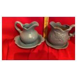 2 PITCHERS AND BASINS - ONE IS FRANKOMA AND OTHER