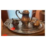 4 PIECE SILVER TEA SET - ONEIDA
