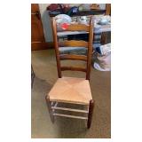 DINING ROOM CHAIR STRAIGHT BACK WICKER SEAT