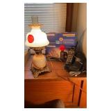 PANASONIC TELEPHONE WITH BOX AND DESK LAMP