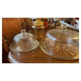 CAKE AND CHESSE TRAY-DOME SET AND CANDY JAR