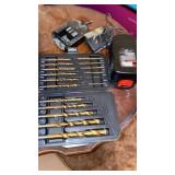 BLACK AND DECKER DRILL BIT SET AND CHARGER