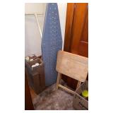 WOODEN TV TRAY, IRONING BOARD AND NEW WALLPAPERS