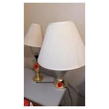 2 NICE LAMPS - ONE HAS WRONG SIZEC SHADE
