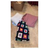 2 BLANKETS AND FULL SIZE AFGHAN