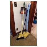 BISSELL  CARPET CLEANER, CURTAIN RODS, MOP, BROOM