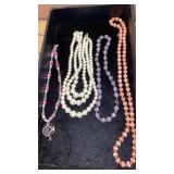 4 BEADED NECKLACES