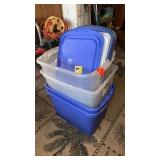 4 TOTES WITH LIDS