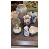 CANISTER, VASES AND LAMP