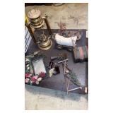 LANTERN, COVERED WAGON ,WINDMILL AND OTHER DECO