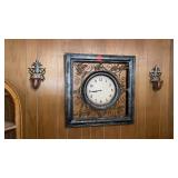 BATTERY OPERATED BIG WALL CLOCK SQUARE  28 BY 28