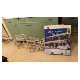 2 LIGHTED CHRISTMAS DEER AND 6 FT TREE SCULPTURE