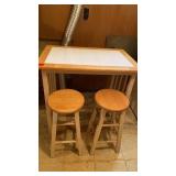 HIGH TOP TABLE WITH  2 STOOLS