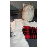 THROWS, TABLE CLOTHS, RUNNER AND BIG BAG OF LACE