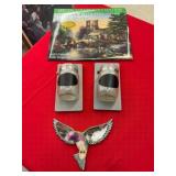 Calendar, Jars, and Bird Decor