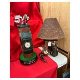 Golf-Themed Clock and Lamp