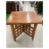 Oak Table With Lattice Legs